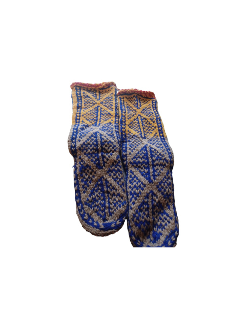 Vintage Handmade wool and leather socks Turkey